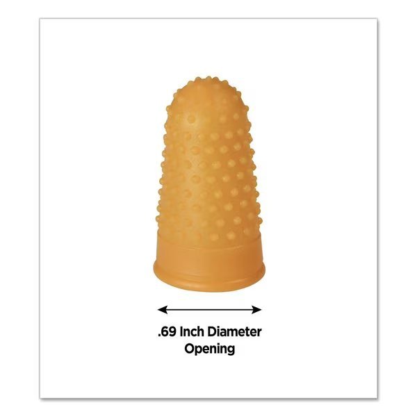 Fingertip Pads, Size 12, Large, Amber, PK12, 12PK, Cosco, Mfr#: 098130